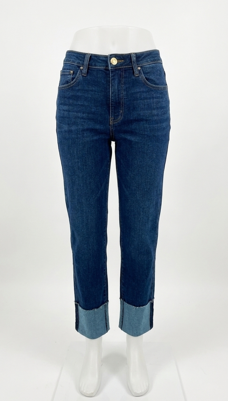 NEW KUT FROM THE KLOTH fay fab ab roll up jeans in denim